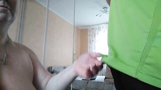 Sucks my rod and after a oral job-job gets a portion of cum