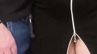 Subway Fantasy! Hairy MILF Fingered Beneath Dress