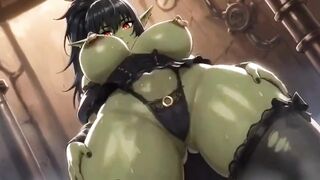 Manga Lovely Cute Orc Boobs, Ai Animation