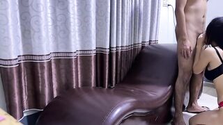 Standing sex with majority awesome friend's girlfriend on sofa sex