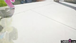 Tiny golden-haired teen wench gets totally destroyed by Vince Karter