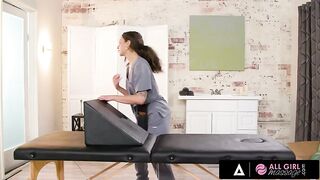 Hot Chick Enjoys A Bolster Massage By Naughty Masseuse