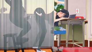 Comics students screw a bulky doctor NTR 3D