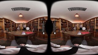 VR Bangers: Blonde Teen Rides a Huge Wang in the College Principal’s Office - VR Porn