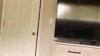 Big Booty Step daughter sucks her step dad's weenie & rides his rod so this playgirl can go out in a strap