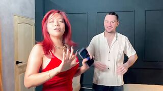 Touring the XHuber Porn Studios with Celeste Alba, Then The Beautiful Busty Redhead Takes a Creampie