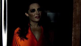 Busty French strumpets having fetish lesbo action in the prison