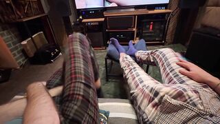 I invited my straight friend over, turned on porn and got him to stroke with me.