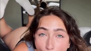 Hawt Brunette Chick Sucks and Rides BWC