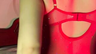 Red babydoll from behind → lift, spread & bounce my ass ???????? All fours, cheeks wide open, cunt and gap on full display… who wants this view? ????