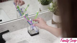 Tiana Blow Uses SwapBrothers ToothBrush to Masturbate Her Pussy With