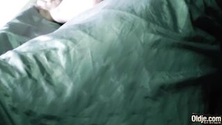 Outstanding teen amateur getting vagina drilled by grumpy grandpa