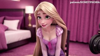 Shy Rapunzel in Sex Casting! Innocent Princess Does first Fellatio-sex, Deepthroat & Handjob Tangled 3D cartoon animation