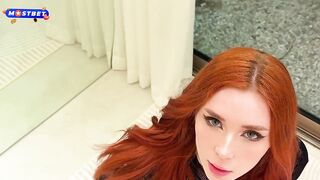 Redhead Angel in Fishnet Bodystocking Passionate Screwing on the Floor Till C...