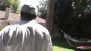 The husband bought her a worthy house, and the black lover bangs her big melons