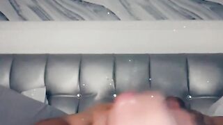 Lascivious man cums everyere