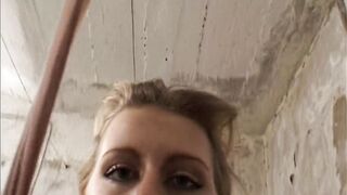 Golden-haired Playgirl's Wild Laundry Room Handjob and Orgasm