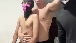 2 Men Fucking a Homo Boy in the Favela
