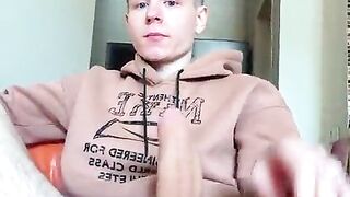 Jerking off My Big Cock As Quietly As Possible While Parents Are Home