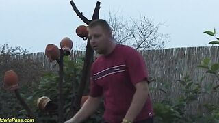 Shaggy BBW cutie loves sex in nature