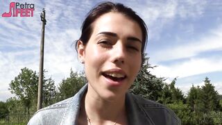 Petra likes to smoke her ciggaretes outdoor