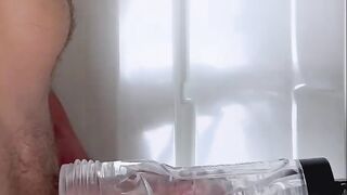 Shower Fun with Fresh Clear Fleshlight - HD Spunk fountain Teaser (Full on OF)