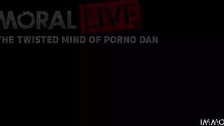 Una Fairy walks down the street with the anal creampie oozing out of her and lifts her skirt