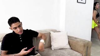 Colombian MILF stepmother fucks her big-dicked stepson in the ass—anal creampie!