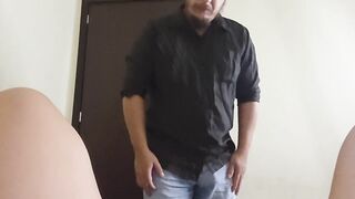 Alluring squirt! My perverted stepfather licks my cunt and makes me cum.