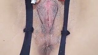 blonde woman masturbating