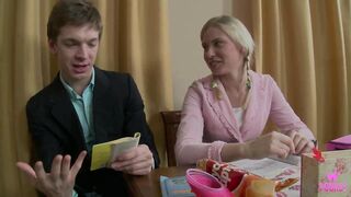 Tutor interrupts Tessa's innocent studying to thoroughly explore her lush anatomy. Unable to hold back his craving, he screws her flawless figure anally, leaving her moaning and begging for more!