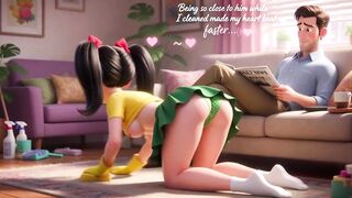 Hawt Ardent Chores in the Colorful Barrio Cleaning Becomes Pure Steamy Wish and Joy (AI generated)