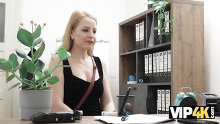 VIP4K. This chab wanted her to try his Cock right on the Office Desk