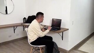 I catch the computer technician masturbating to my vids and he ends up screwing my big Latin ass - Devil Khloe
