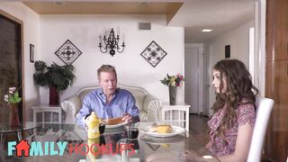 FAMILY HOOK UPS - Elena Koshka Serves Her Stepdad A Steamy Distraction Instead Of Dinner And Gets A Sexy Facial