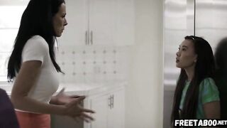 Kimmy Kimm's Stepmom CAUGHT Her Having Lesbian Sex With The Babysitter! THREE-SOME!