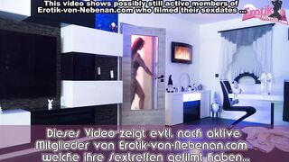 German tattooed amateur MILF whore sucks rod