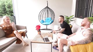 Village 3-some with Concupiscent Stepbrothers! Hard Alt Cunt Fuck!