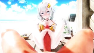Kizuna Akari footjob - Vocaloid MMD -