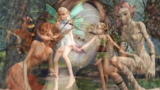 Lesbian fairies and wood elf. Excellent orgies of dwellers