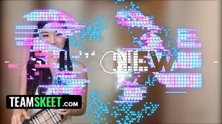 Small Asian Elle Lee Takes A Massive Ejaculation After Hardcore Pounding