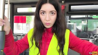 Caught Bus Conductor Cheating Passengers and Drilled Him Cum in Twat