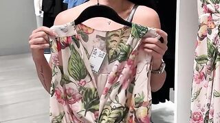 Shopping with Zuzu Lovely blowjob in public changing rooms