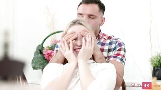 Sara Bork - 4K - Friends Share a Golden-haired with DP