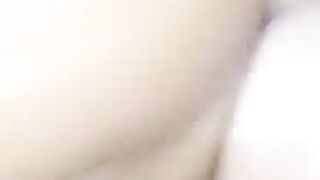 Woman with a cuckold husband getting fucked in the booty by two studs without a jo-bag.