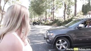 Petite golden-haired fucked by random black dude