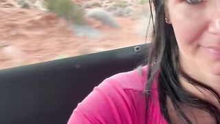 Breasts out driving