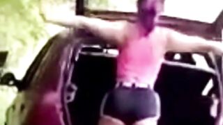 Surprised by a stranger who banged her taut butt