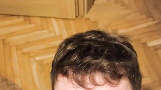 Happy facial cum lover big load closeup POV