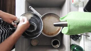EACH DAY HANDJOB - DOING 'em DISHES